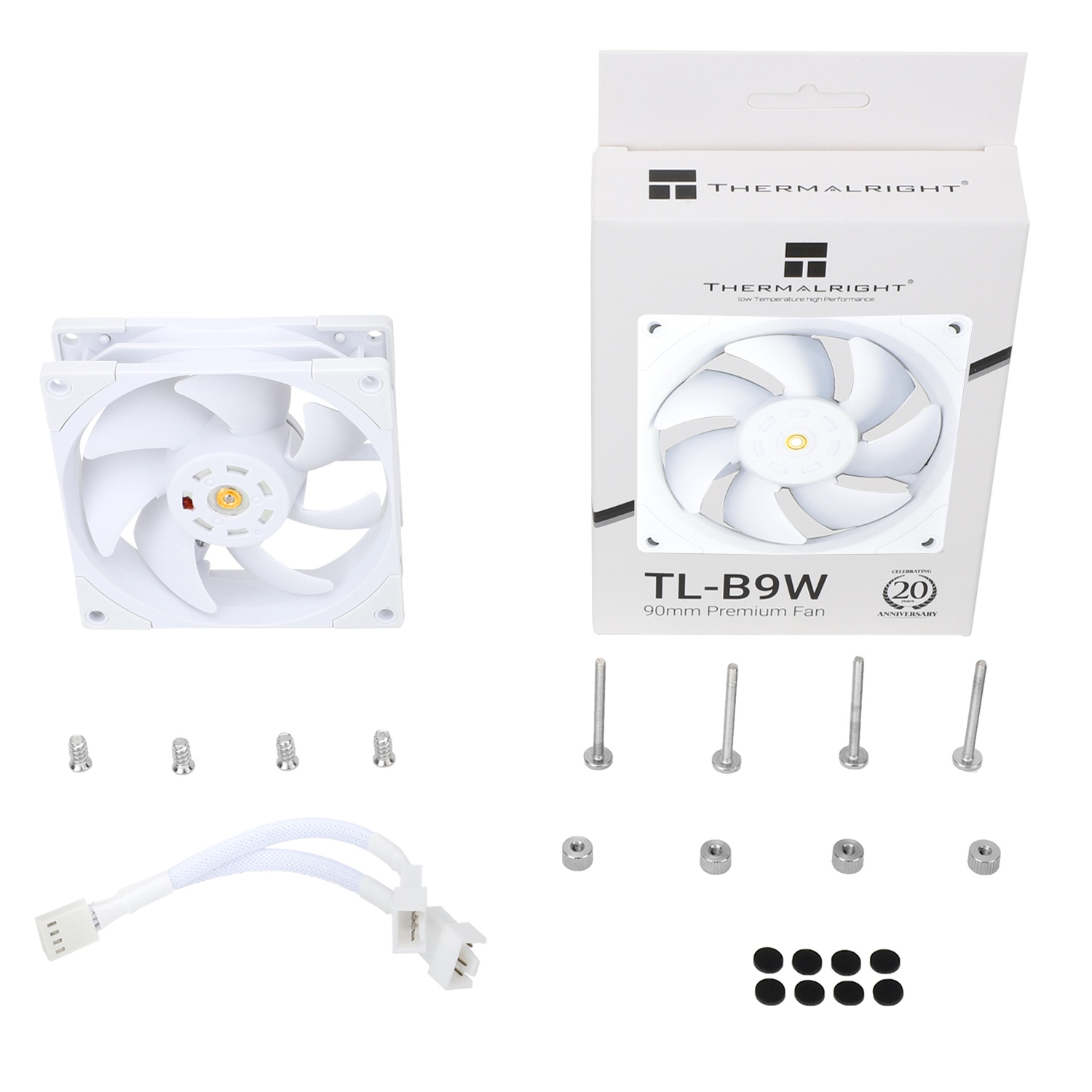 Вентилятор Thermalright 92x92x25 TL-B9W PWM, 2500 rpm, 23 dB(A), 0.13A
