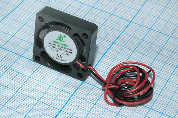 Вентилятор Fonsoning 25x25x7 FSY2507S05M, 10000rpm, 18dBM, 0.12A, 5v, 2pin