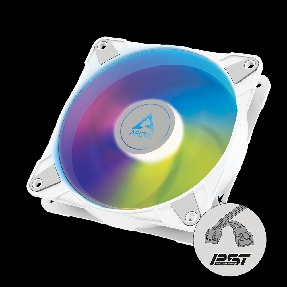 Вентилятор 140x140x27 Arctic P14 PWM PST A-RGB 0dB (White), 0-1900rpm. 0.17A, ACFAN00276A