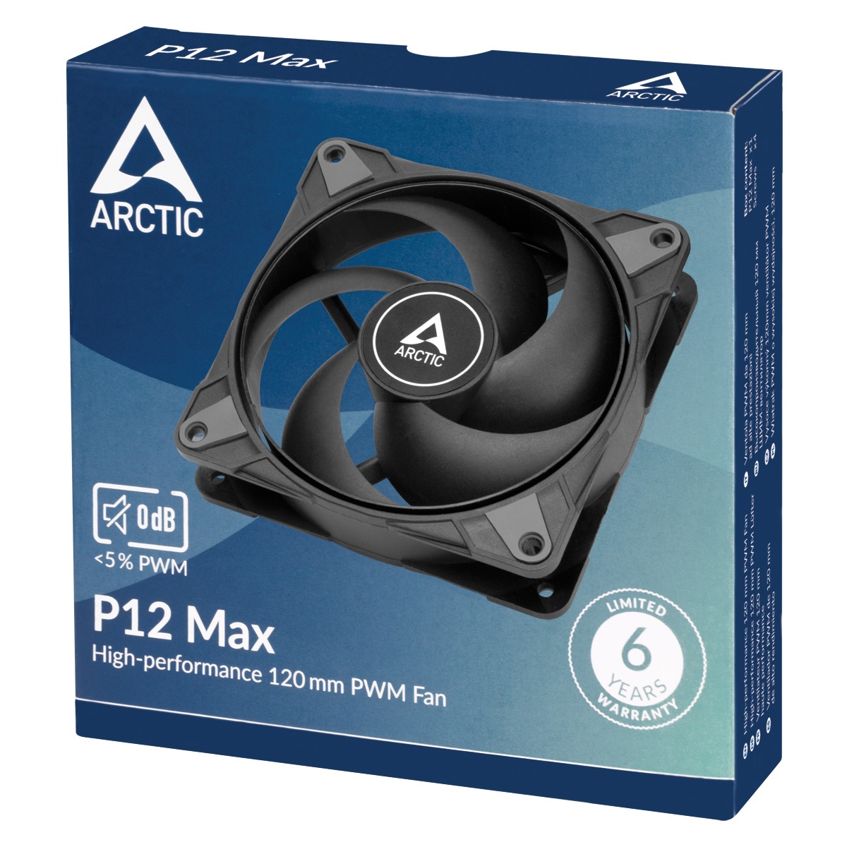 Вентилятор 120x120x25 Arctic P12 Max : 200 - 3300 rpm ACFAN00280A