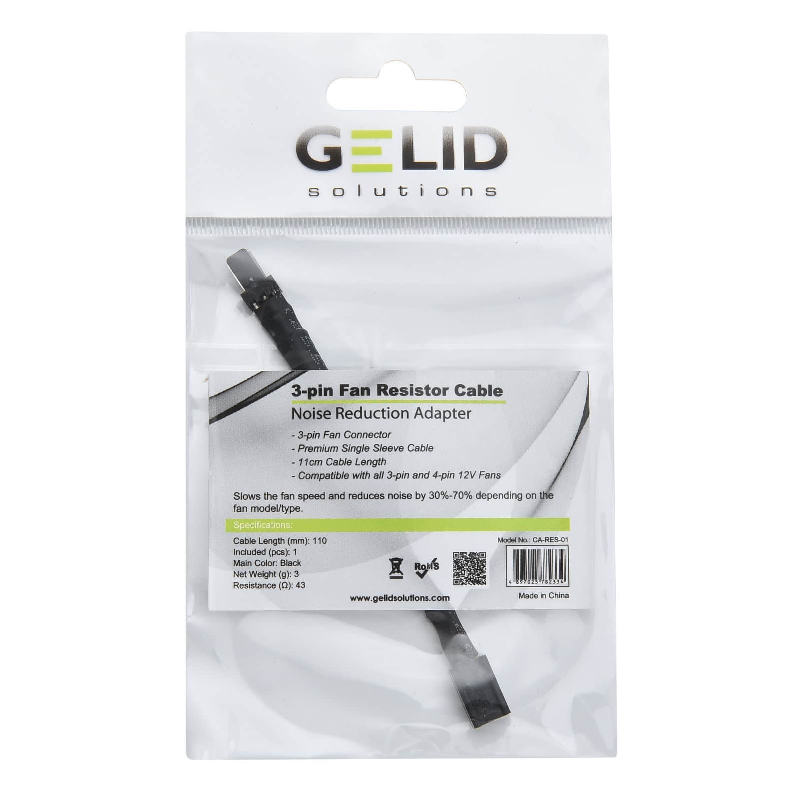 Переходник GELID Solutions 3pin => 3pin понижающий CA-RES-01
