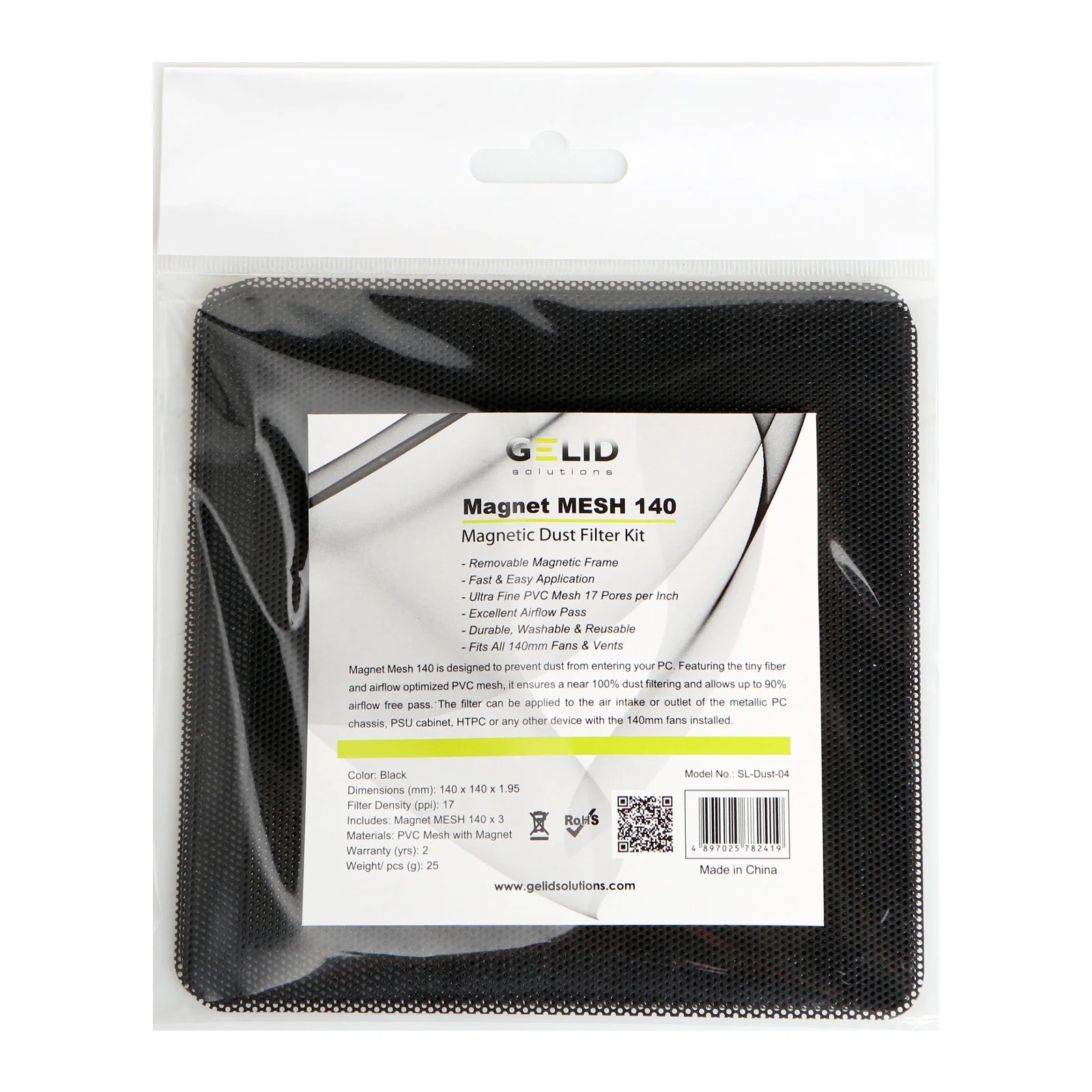 Пылевой фильтр GELID Solutions MAGNET MESH DUST FILTER 140 SL-Dust-04