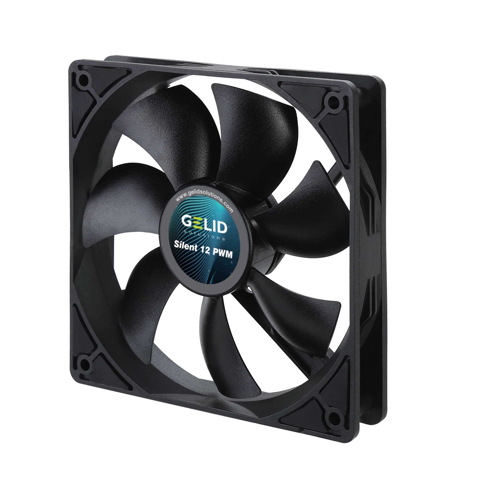 Вентилятор 120x120x25 GELID Solutions Silent 12 BLACK, PWM, 750-1600rpm, 25.5dB(M), 0.25A, HB, [FN-PX12-16)