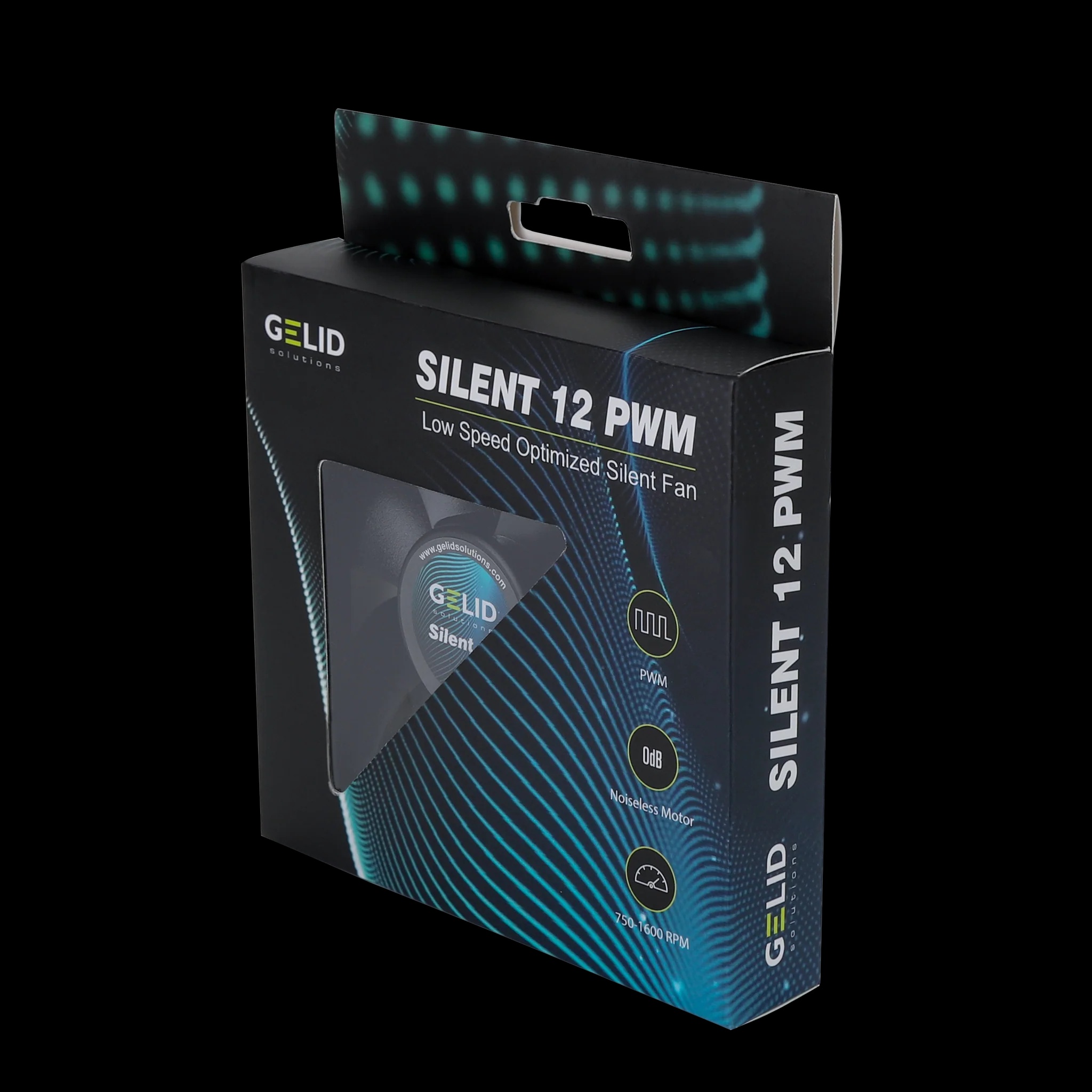 Вентилятор 120x120x25 GELID Solutions Silent 12 BLACK, PWM, 750-1600rpm, 25.5dB(M), 0.25A, HB, [FN-PX12-16)