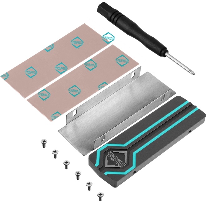Охлаждение SSD iceberg Пассивный радиатор для охлаждения M.2 2280 Thermal IceFLOE M.2 Heatsink
