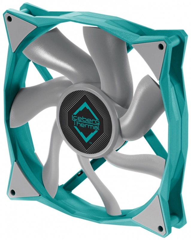 Вентилятор iceberg 140x140x25 IceGALE Xtra PWM,TEAL, 500-2500rpm, 47dB(M), 0.56A, 2шт