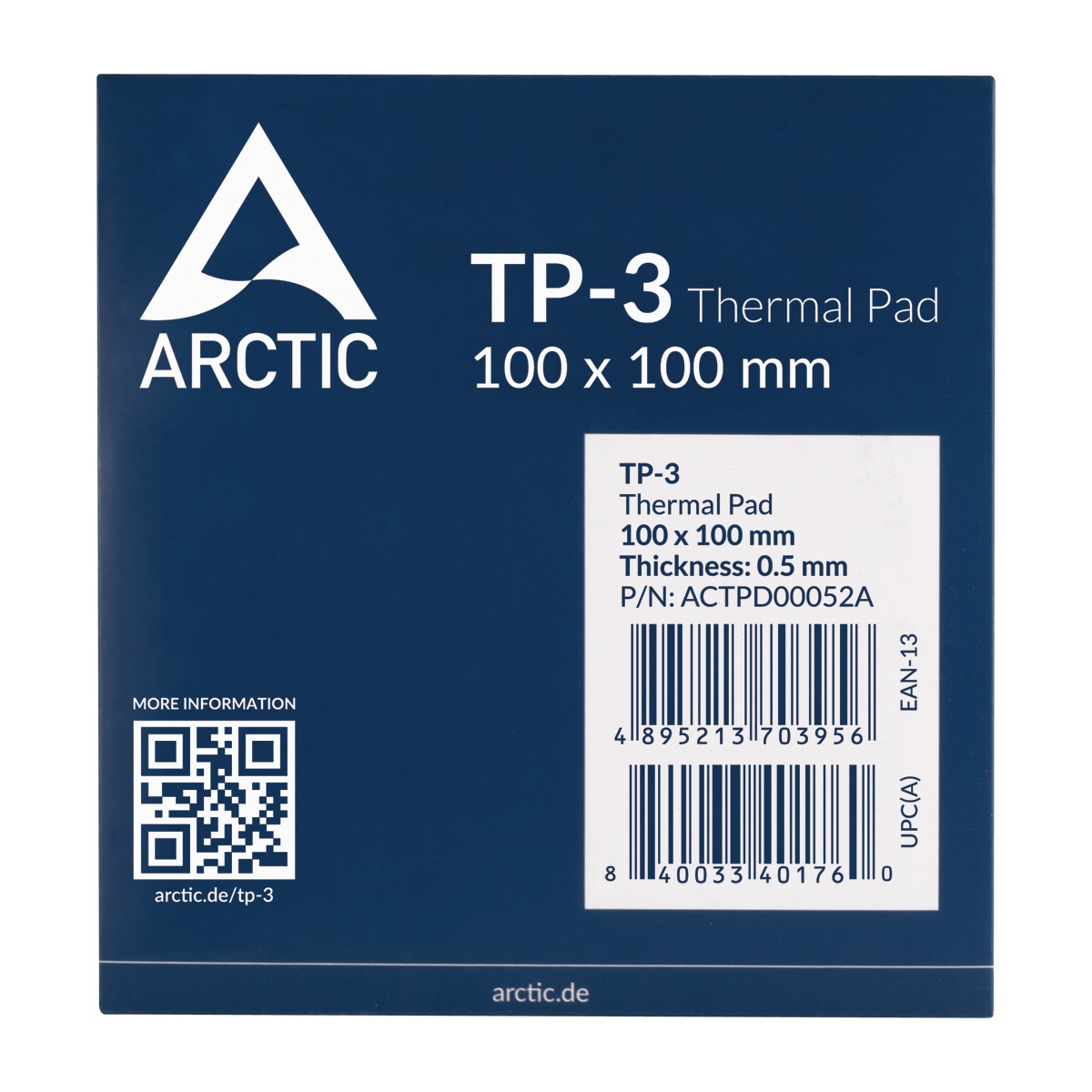 Термопрокладка Arctic 100x100x0.5мм TP-3 Thermal pad ACTPD00052A