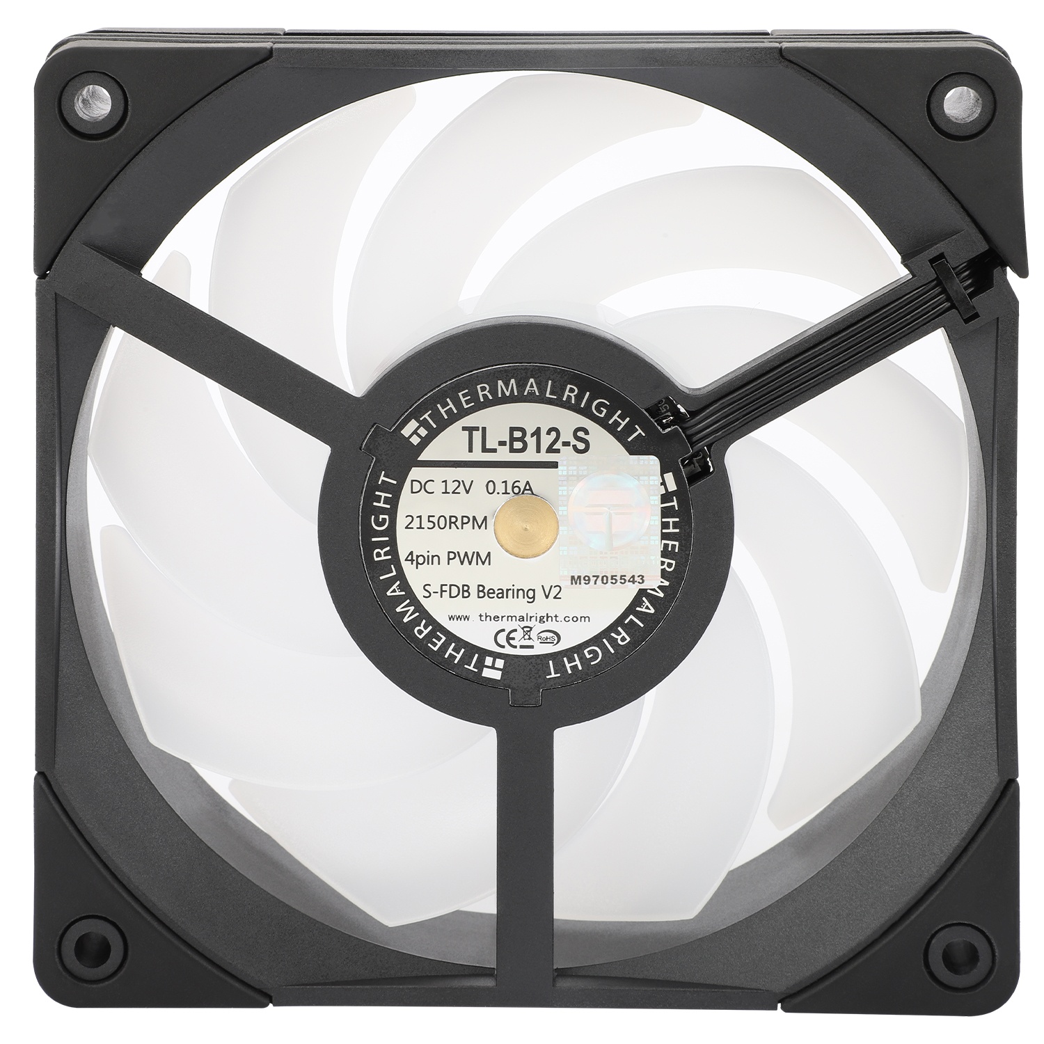Вентилятор 120x120x25.6 Thermalright TL-B12-S ARGB PWM, 2150rpm, 28.1dB(M), 0.16A