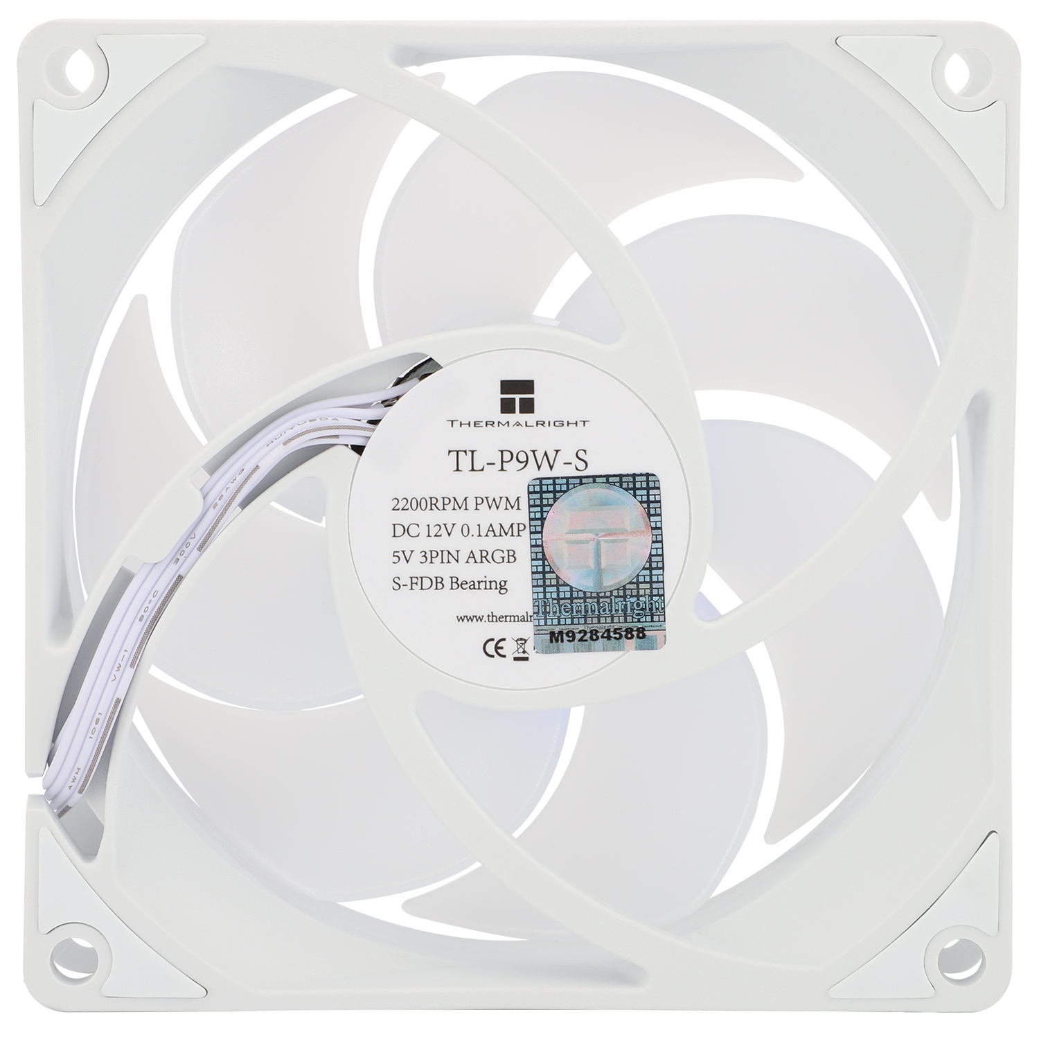 Вентилятор Thermalright 92x92x25 TL-P9W-S, ARGB, 2200rpm, 23.85dB(A), 0.1A