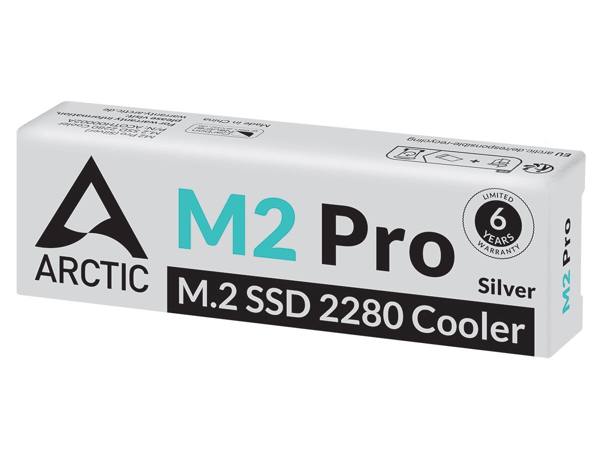 Охлаждение HDD Arctic M2 Pro Silver, M.2 SSD 2280, SSD/PS5 (ACOTH00002A)