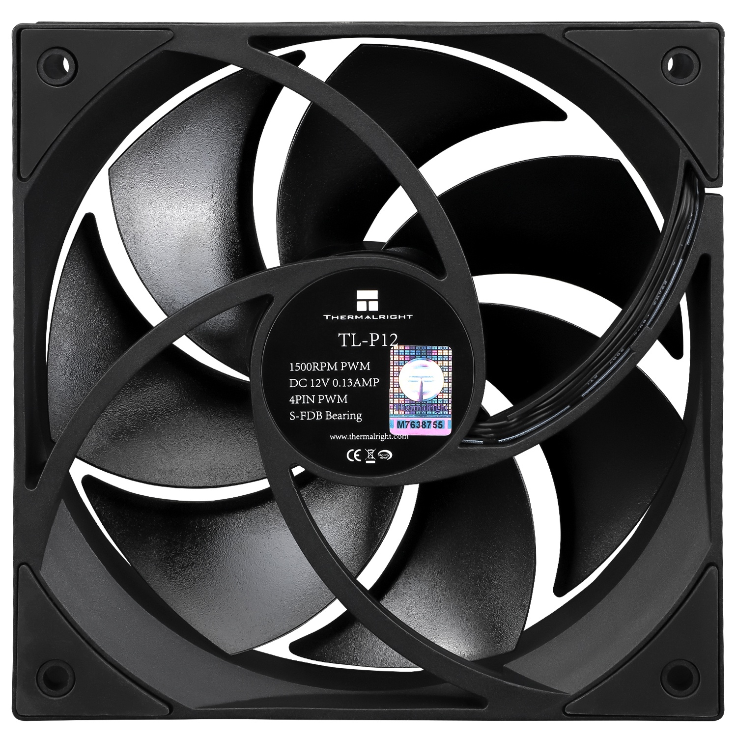Вентилятор 120x120x25 Thermalright TL-P12 PWM, 1500rpm, 22.1dB(M), 0.13A