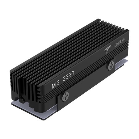 Охлаждение SSD COOLLEO Пассивный радиатор для охлаждения M.2 2280 CL-V3SSD-BK