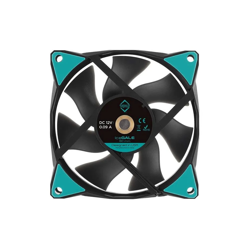 Вентилятор iceberg 80x80x25 IceGALE PWM, BLACK, 800-2000rpm, 26dB(M), 0.09A