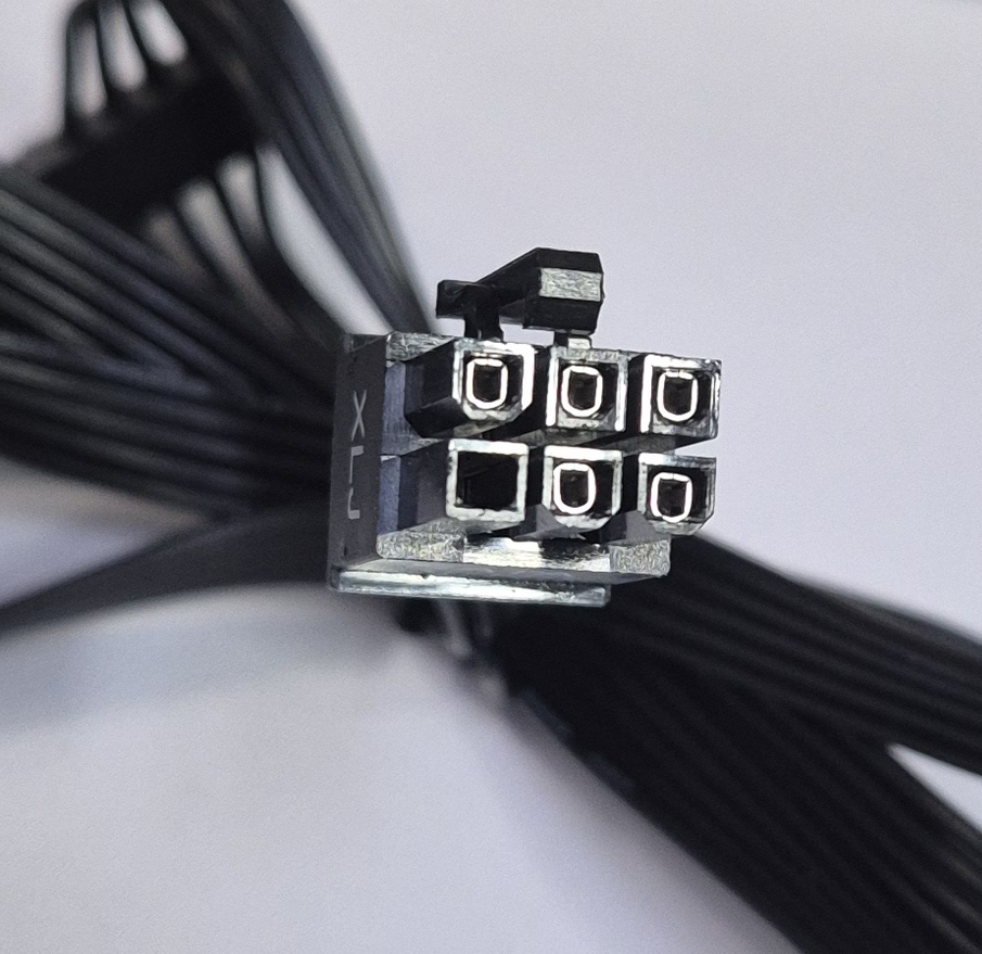 Кабель для модульного блока питания Generic 6pin(4) на 3х SATA и Molex плоский