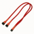 Разветвитель Nanoxia 3-pin в 2 х 3-pin, 30см.красный NX3PY30R