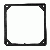 Прокладка для уменьшения вибрации XILENCE Rubber Frame for 80 mm Fans RF80.B ZUB-XP-RF80.B