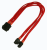 Удлинитель Nanoxia 8-pin EPS to 4+4-pin, 30см, красный NX8PV3ER
