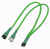 Разветвитель Nanoxia 4-pin PWM в 2 x 4-pin PWM, 30см, .неоновый зеленый NXPWY30NG