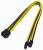 Удлинитель Nanoxia 8-pin EPS to 4+4-pin, 30см, черный/желтый NX4PV3ESG