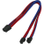 Удлинитель Nanoxia 8-pin EPS to 4+4-pin, 30см, синий/красный  NX8PV3EBR