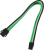 Увеличить Удлинитель Nanoxia 6-pin PCI-E, 30см, индивидуальная оплетка зеленый/белый/черный NX6PV3EGWS