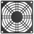 Увеличить Решетка Exegate 90x90 EG-090PSB защитная для вентилятора ПК 90x90мм, черная, пластик, квадратная<