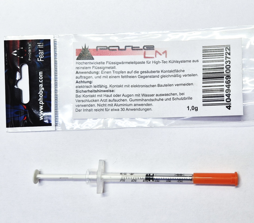 Жидкий металл Phobya Paste LM - 1g