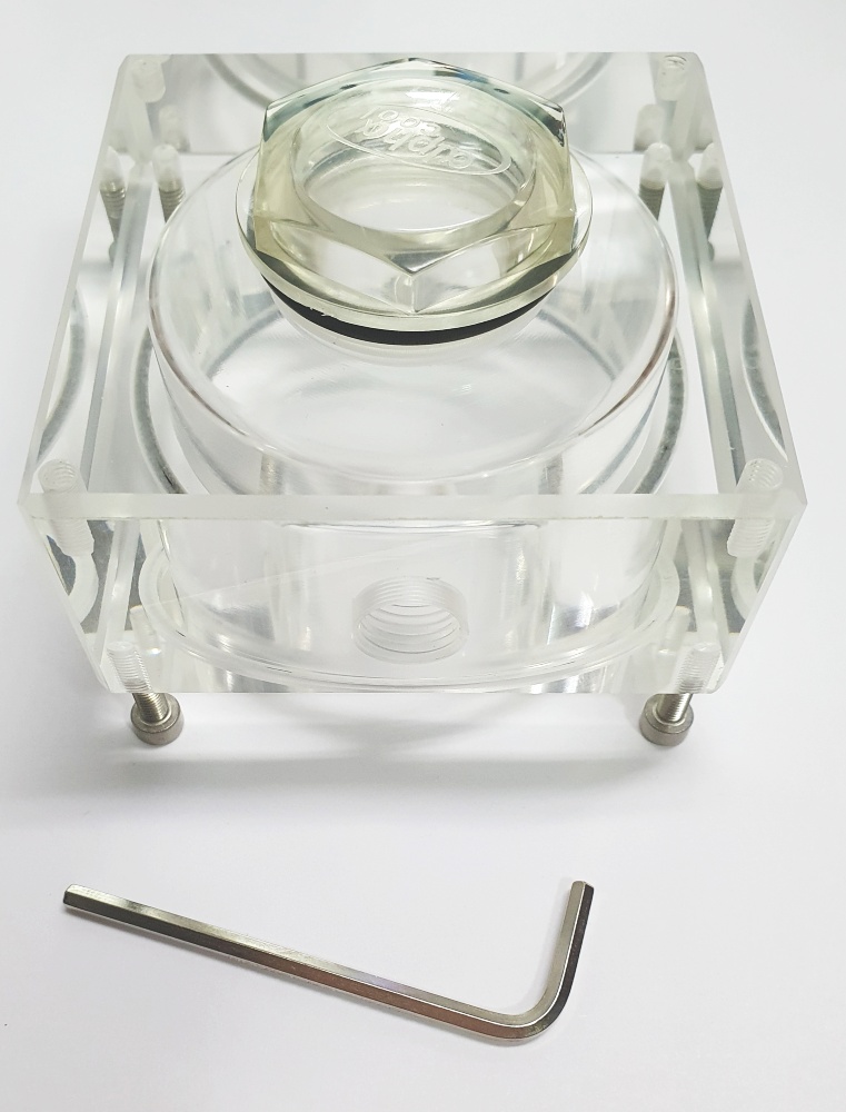 Система жидкостного охлаждения Alphacool Топ Eisdecke DDC Plexi (PUZ52034) для помпы ,акрил, объем 110 мл