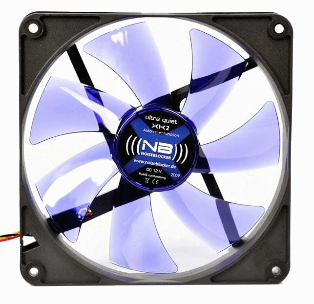 Вентилятор 140x140x25 NoiseBlocker BlackSilentFan ultra quiet, 800rpm, 19dB(M), 0.07A, XK1
