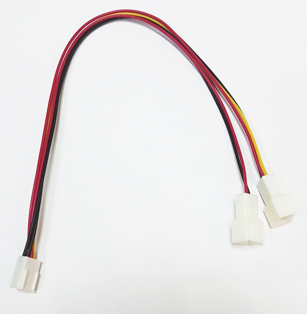 Разветвитель Generic Y-cable 3Pin Fan to 2x 3Pin Fan для подключения двух вентиляторов кабель питания