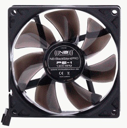Вентилятор 92x92x25 NoiseBlocker BlackSilentPRO 92mm, 1300rpm PE-1