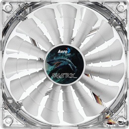 Вентилятор 120x120x25 AeroCool Shark, с подсветкой, белый
