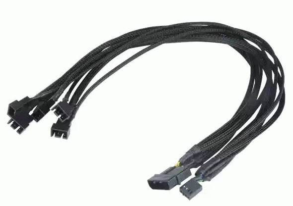 Разветвитель Generic 4pinPWM => 5 x 4pinPWM FAN в черной оплетке