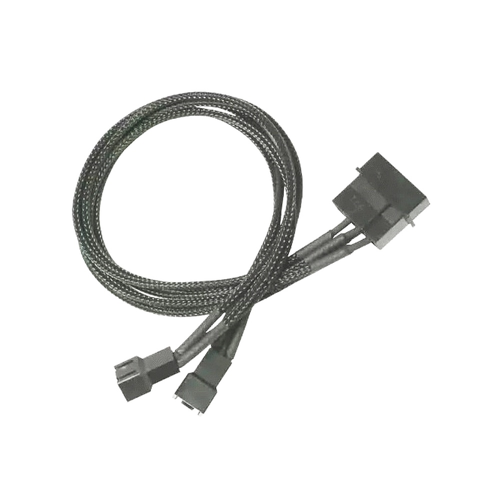 Разветвитель Nanoxia 4-pin MOLEX в 2 x 3-pin, 30см черный NX42A30