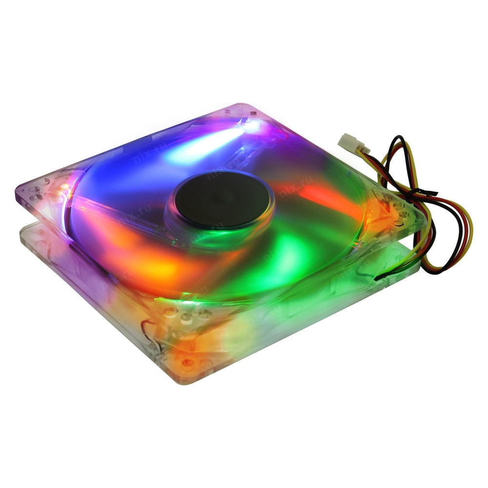 Вентилятор 120x120x25 Akasa Led Quiet Rainbow Fan, 1200rpm, 17.5dB(M), 0.15A, AK-274CC-4RAS