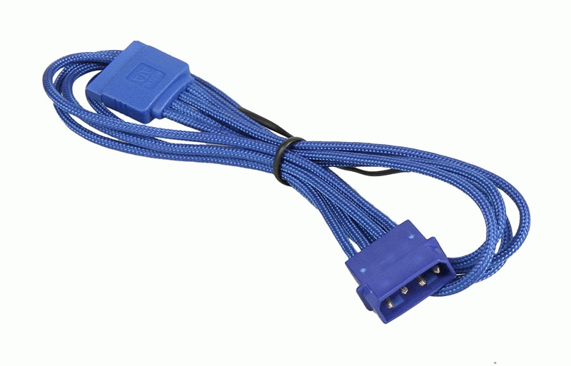 переходник BitFenix Molex to SATA 45cm Blue/Blue (BFA-MSC-MSA45BB-RP)