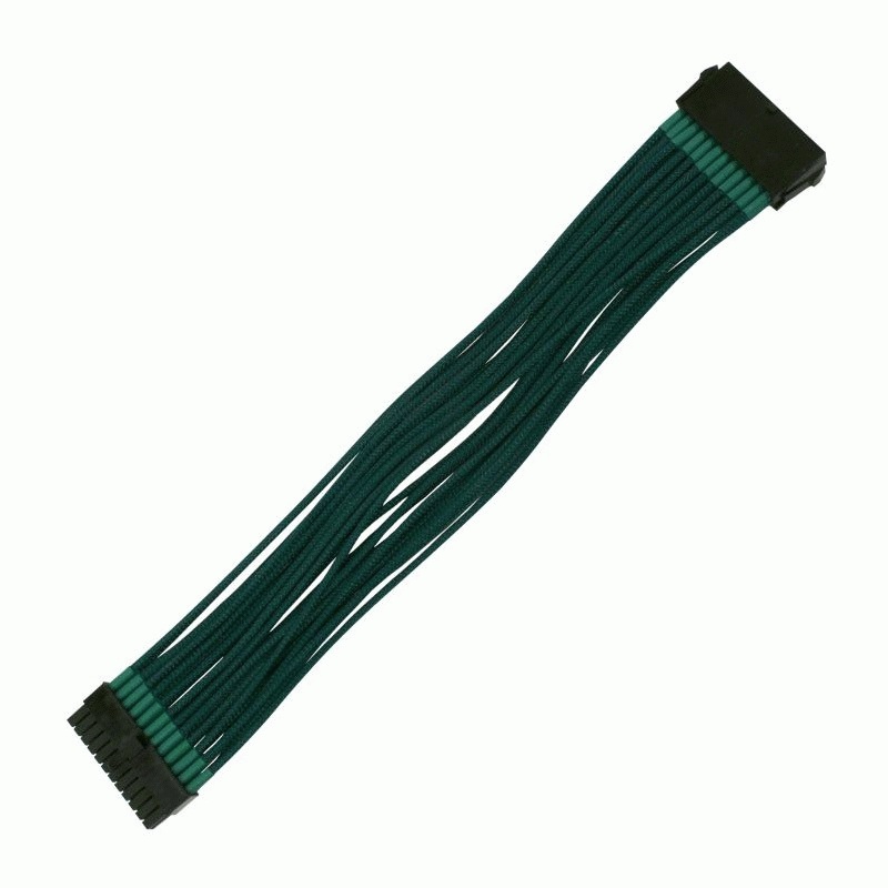 Удлинитель Nanoxia 24-pin ATX, 30см, индивидуальная оплетка. зеленый NX24V3EG