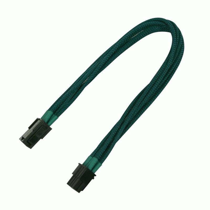 Удлинитель Nanoxia 8-pin PCI-E, 30см, индивидуальная оплетка зеленый NX8PE3EG