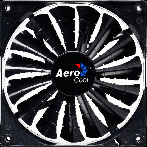 Вентилятор 120x120x25 AeroCool Shark, без подсветки, черный