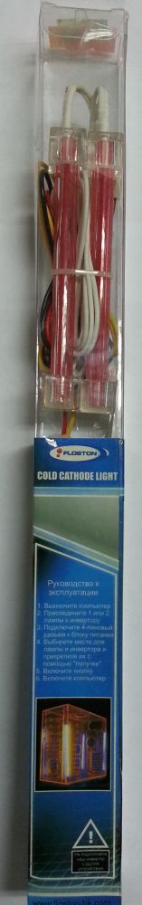 Набор 2 лампы холодный катод Floston Комплект из 2-х красных ламп 10 см, с инвертором