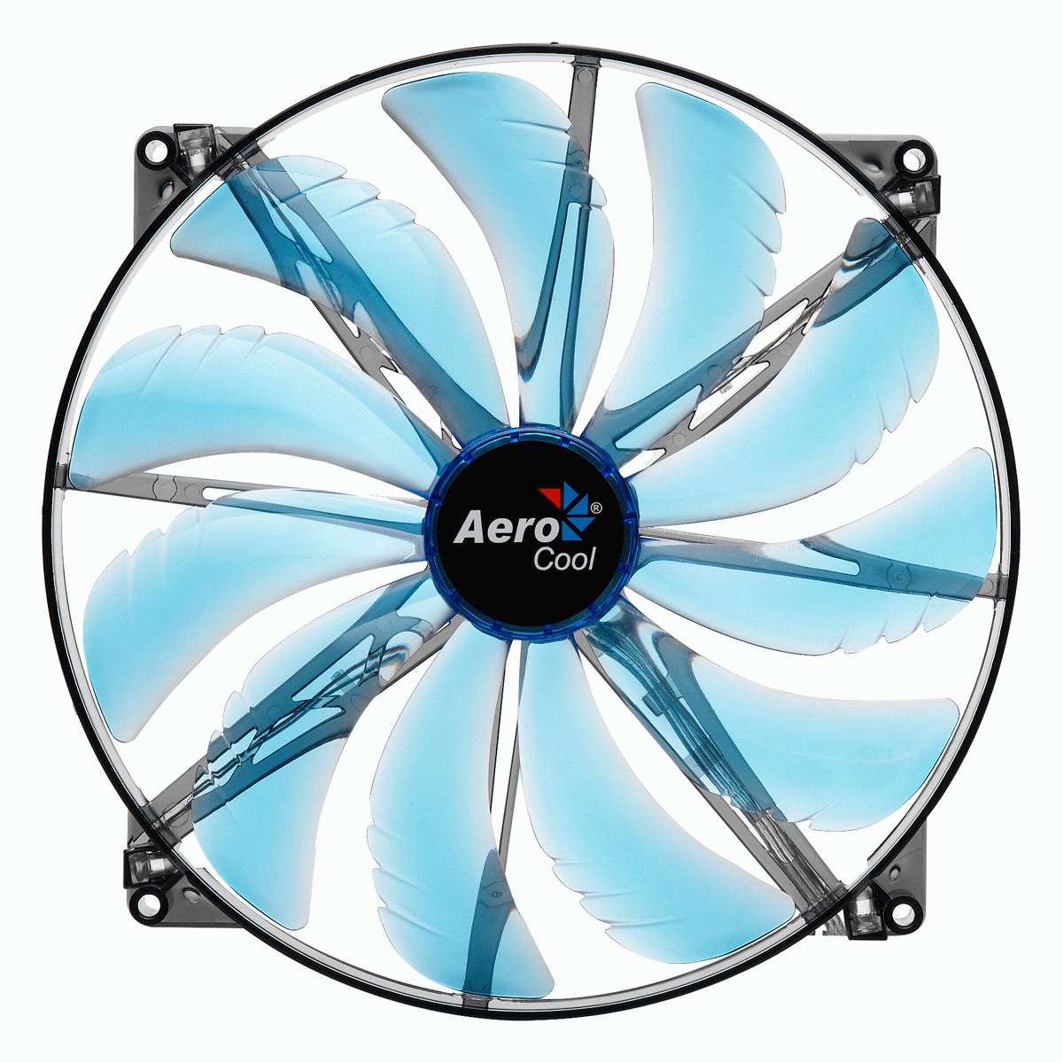 Вентилятор AeroCool 200x200x20 Silent Master - Blue LED