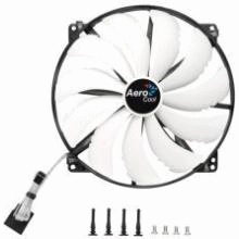Вентилятор AeroCool 200x200x20 Silent Master - White LED