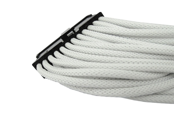 Удлинитель GELID Solutions 24-pin ATX, 30см, индивидуальная оплетка, белый  CA-24P-02