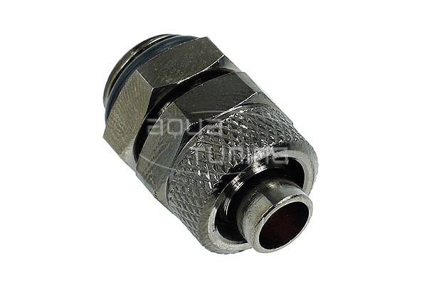 СЖО Alphacool Фитинг прямой 11/8mm (8x1,5mm) compression fitting outer thread 1/4 - black nicke