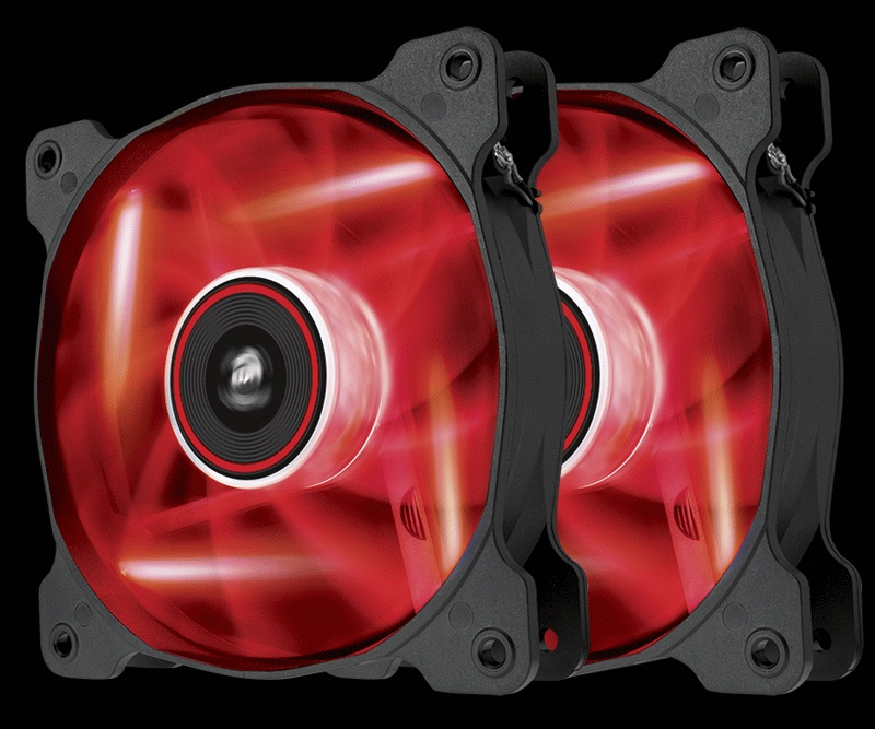 Вентилятор 120x120x25 Corsair AF120 Quled Edition Twin Pack LED red (CO-9050016-RLED)