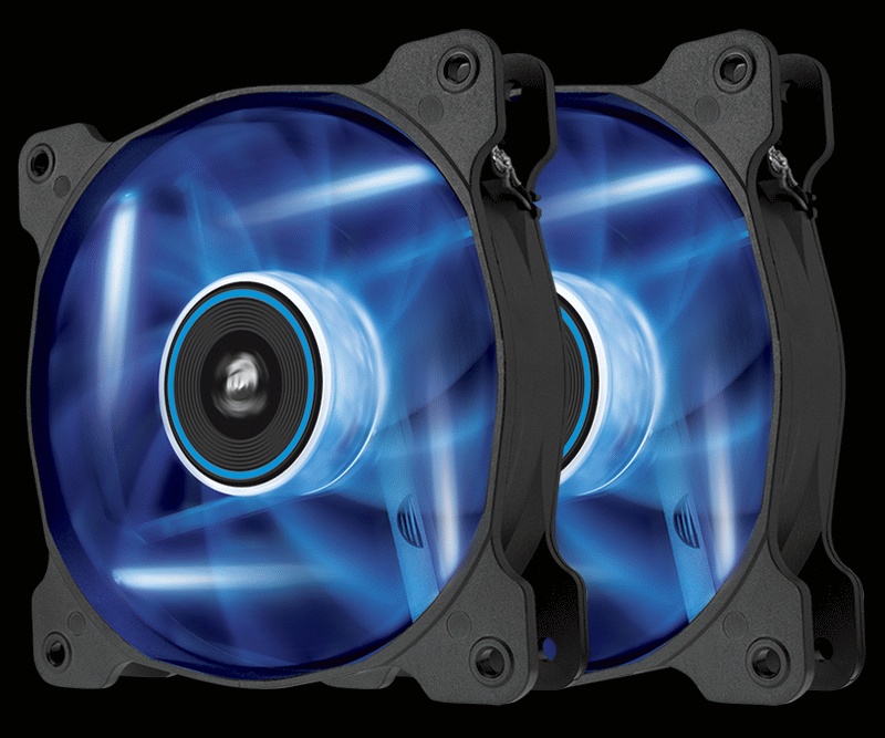 Вентилятор 120x120x25 Corsair AF120 Quled Edition Twin Pack LED Blue (CO-9050016-BLED)