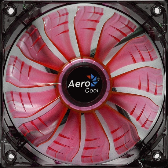 Вентилятор 120x120x25 AeroCool Air Force Red Edition, 120mm (Красная под.), 52.65CFM, 25.4dBA, 1200r