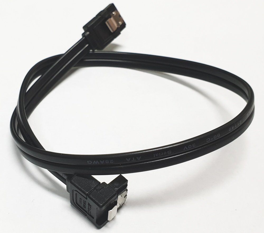 Кабель SATA Generic 6Gb SATA 3 угловой с защёлками 40см для HDD
