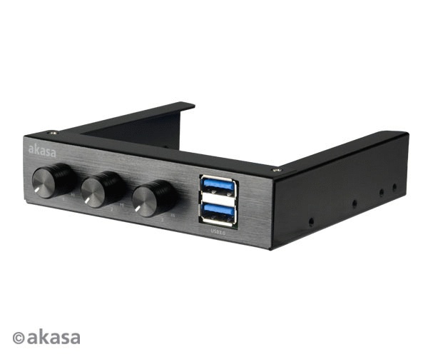 3,5 Реобас Akasa AK-FC-06-U3 USB3.0 BK Черная