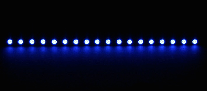 Светодиодная лента Nanoxia Rigid LED 20 см, на жесткой основе, синий SMD5050, яркая, для ПК, подсветка